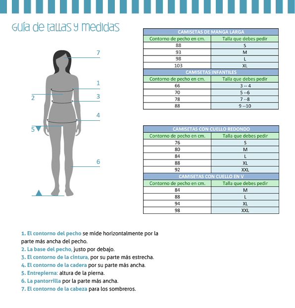 Guía de tallas - Nica y Nora